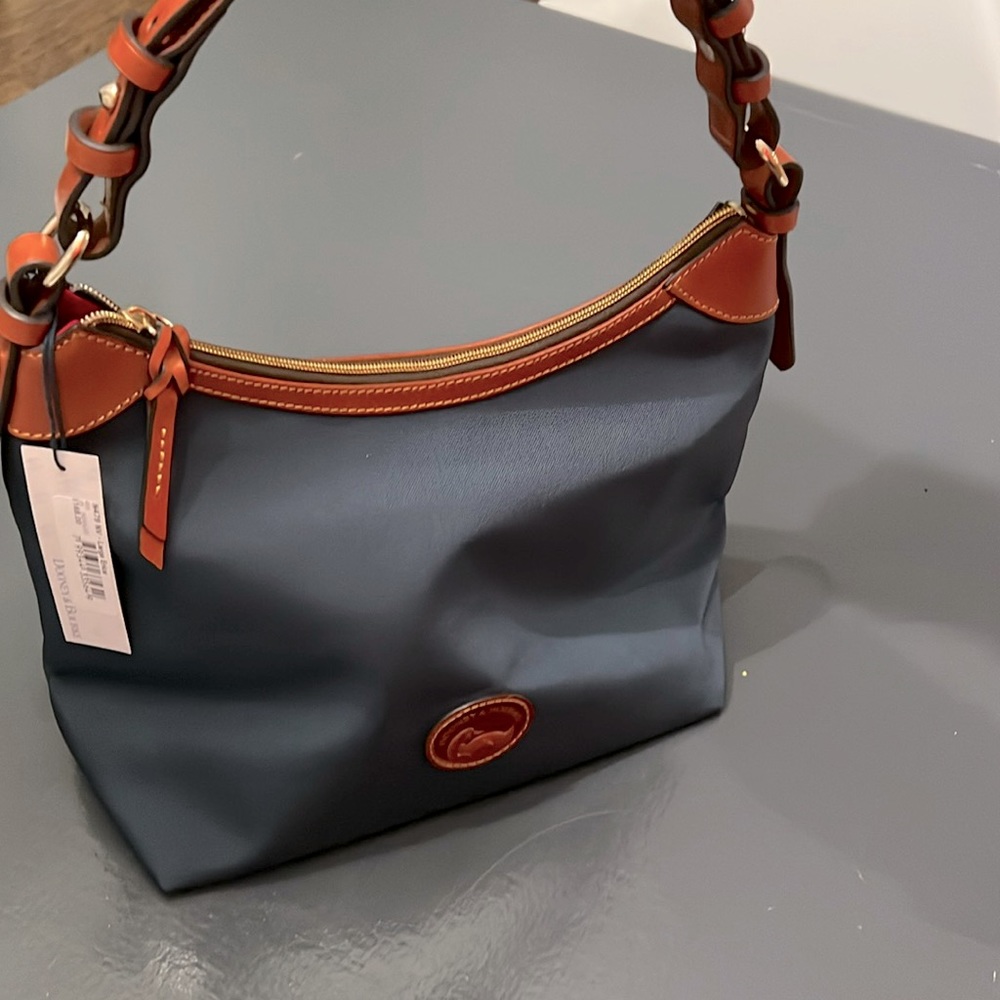Dooney & Bourke Large Navy Erica Nylon Handbag